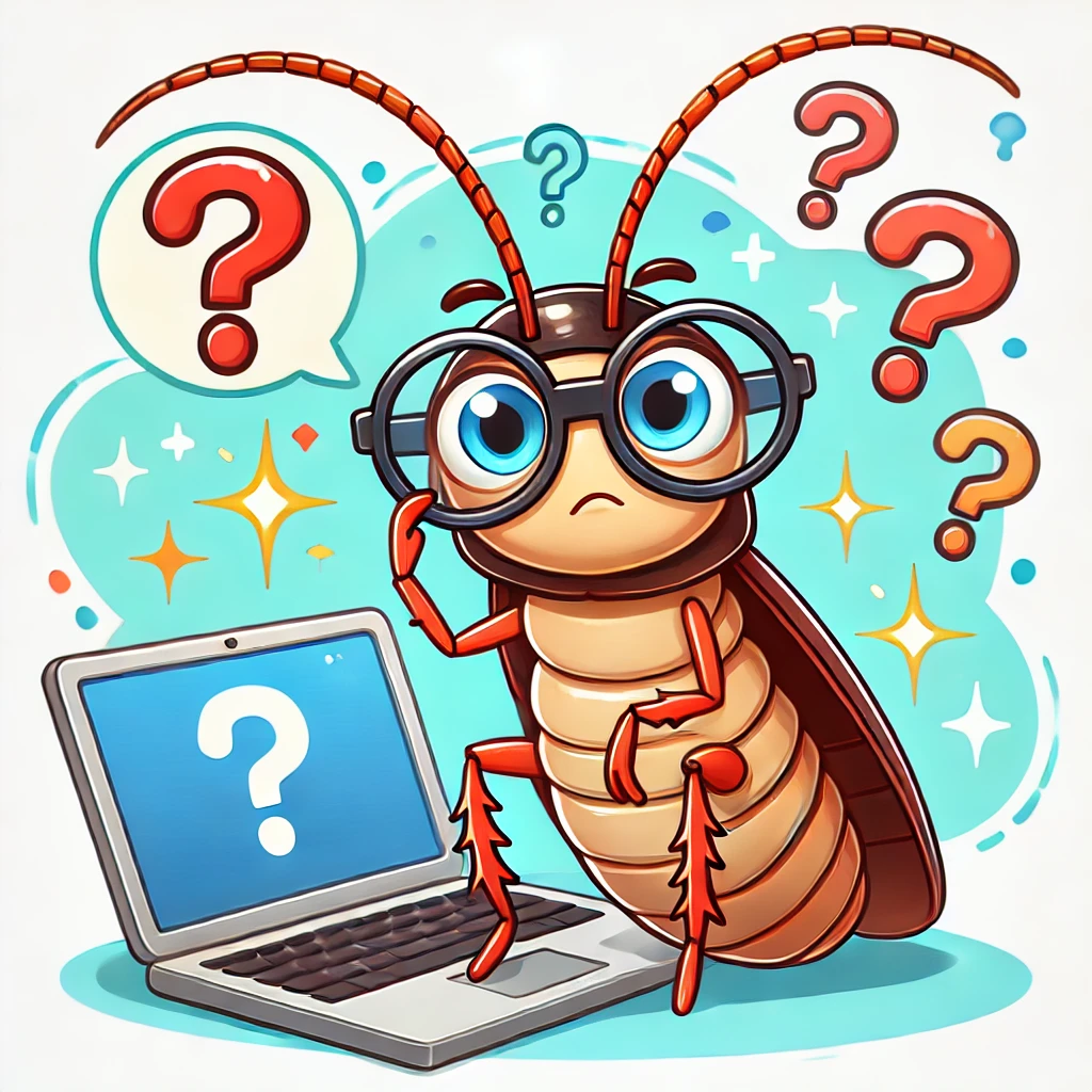 DALL·E-2024-12-09-08.16.36-A-cartoon-style-illustration-of-a-cockroach-character-with-glasses-sitting-on-a-laptop-looking-confused.-The-cockroach-has-a-question-mark-floating- Estudos e Pesquisas